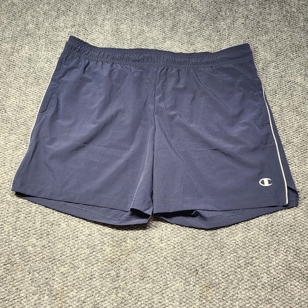 Champion Mens Sport Shorts 2XL Navy Blue Stretch Waistband
